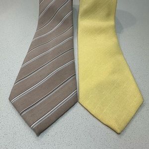 Two skinnier polyester ties lot